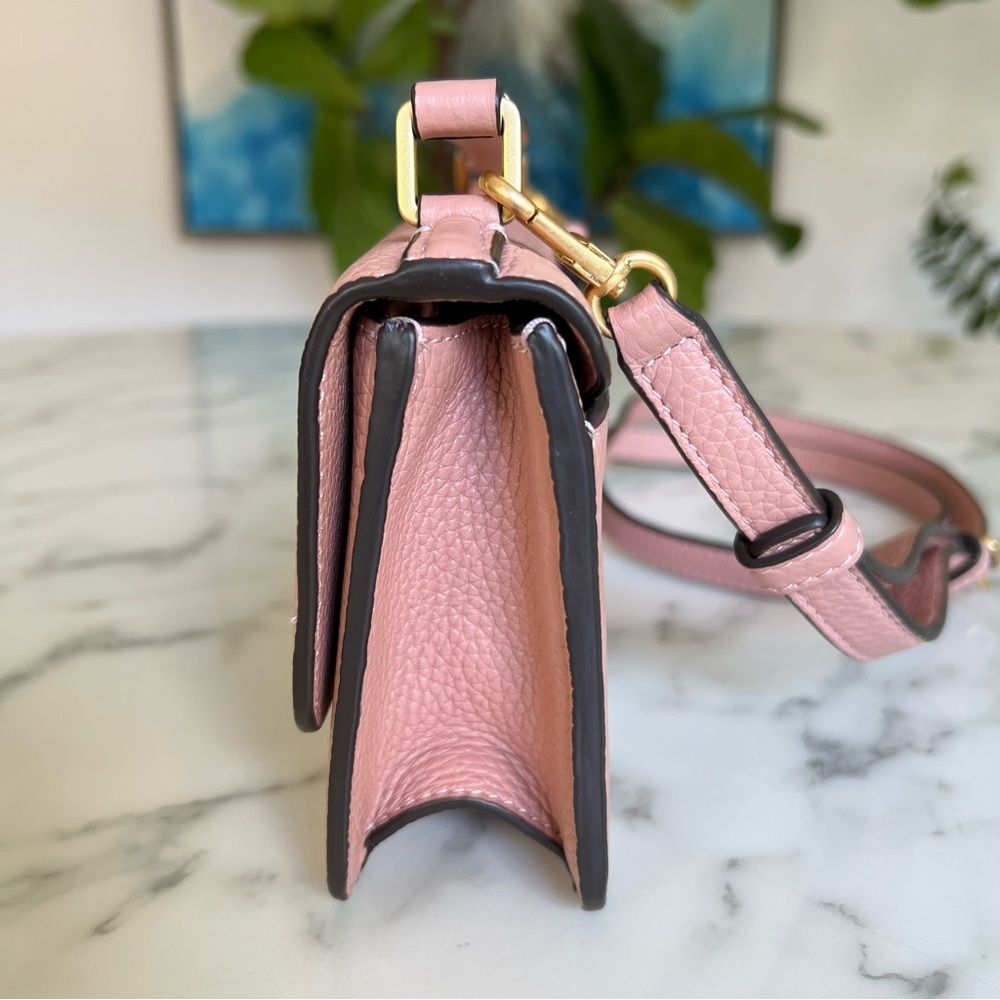 NWT Tory Burch Britten Mini Top Handle Leather Crossbody Bag Pink Moon - Picture 4 of 16